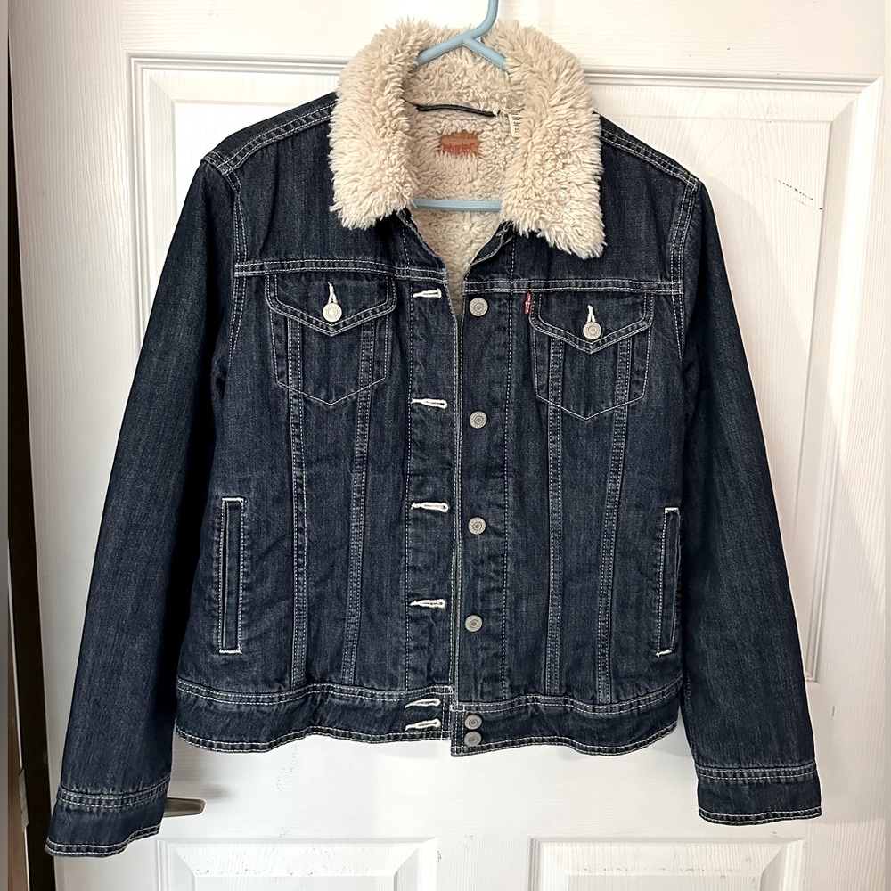 Levi’s Sherpa Trucker Jean Jacket Large